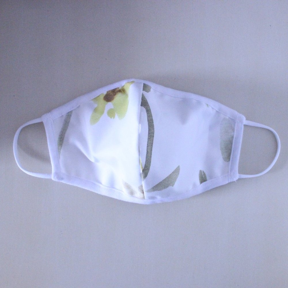 3 Layered Cloth Mask - Green Floral